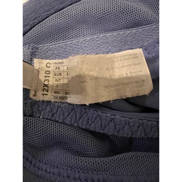 Y2K Euro Simone Perele Periwinkle Blue Bra With Lace And Embroidery Size 36C - Picture 5 of 5